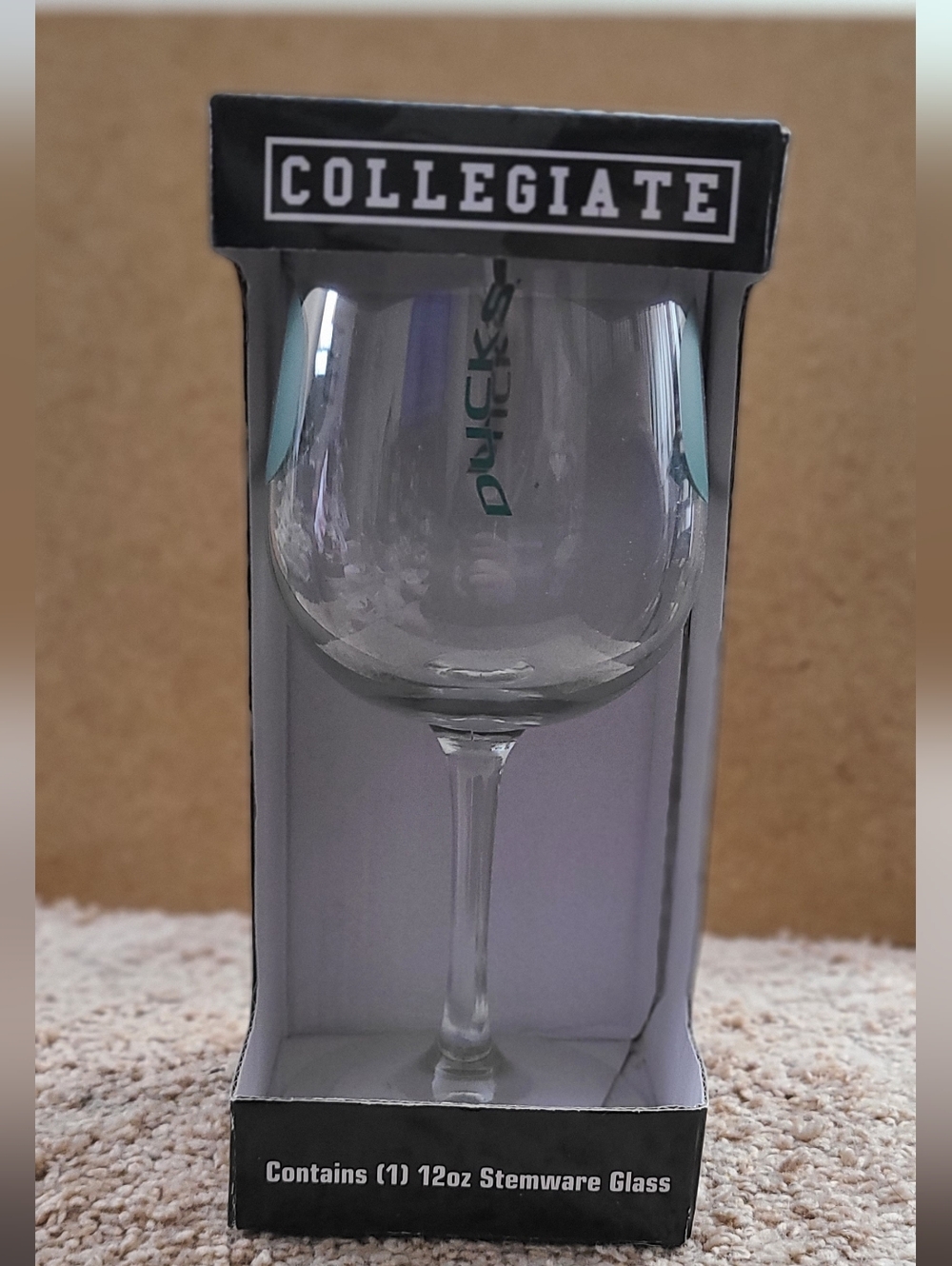 1University of Oregon Ducks 2oz. Game Day Stemmed Wine Glass NWT